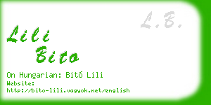 lili bito business card