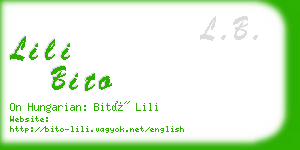 lili bito business card